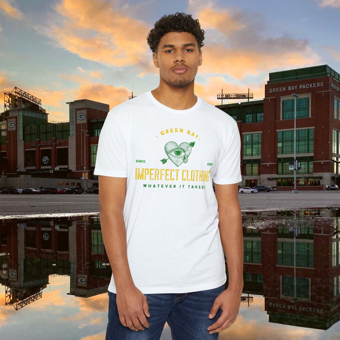 imperfect green bay front T-shirt