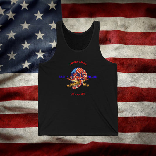 IMPERFECT mens liberty skull Tank