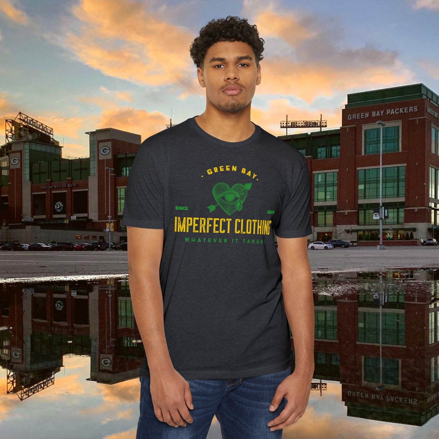 imperfect green bay front T-shirt