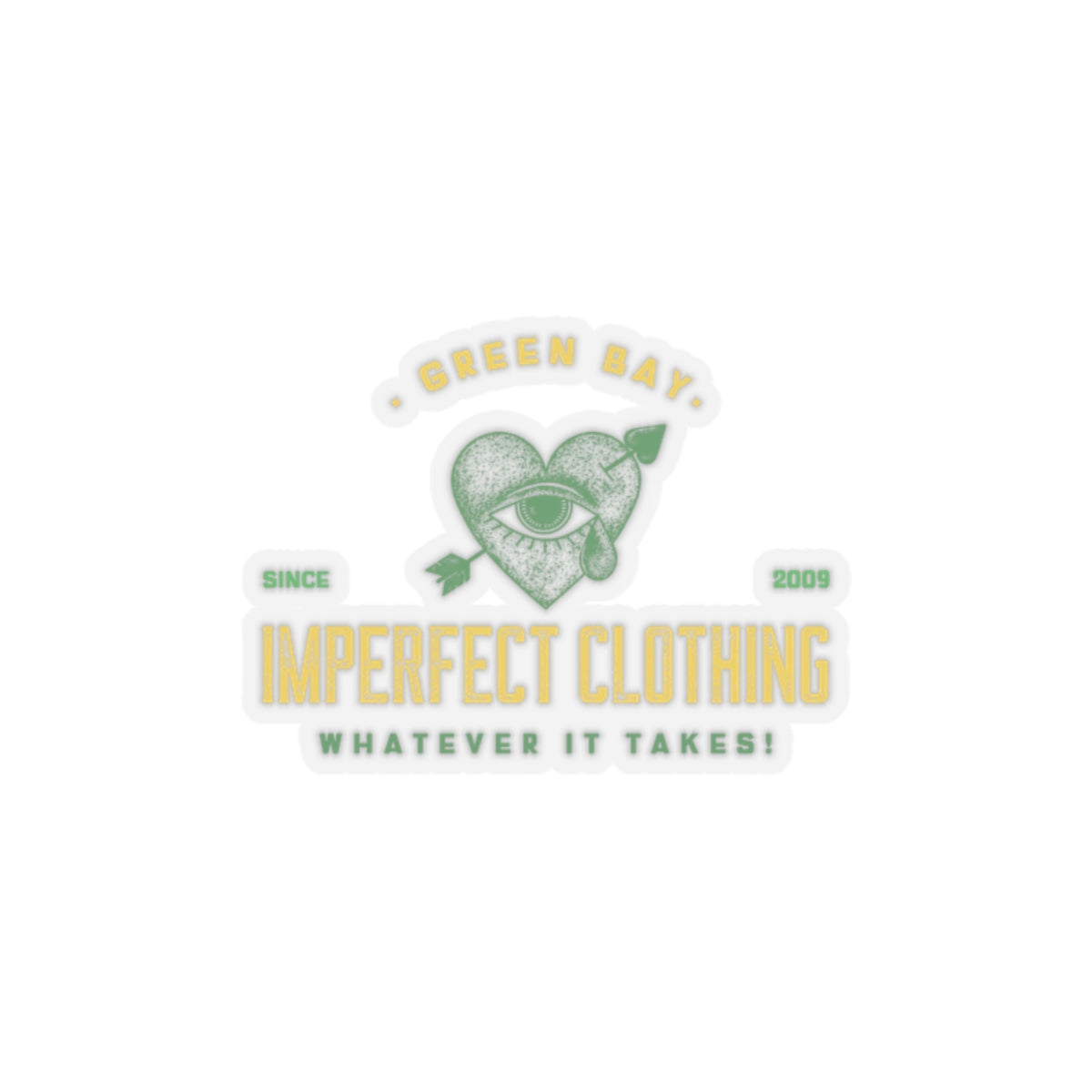 Green Bay LOVE Kiss-Cut Stickers